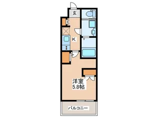 セレニテ難波ミラク参番館【5階】の間取り