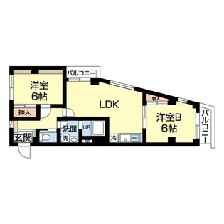 アイリープラザI【4階】の間取り