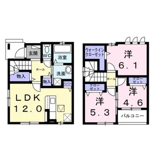 コンフィー中山台I【1階】の間取り