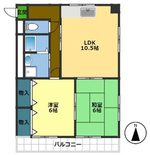 コーポアグリ【3階】の間取り