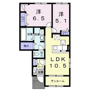 パーク アヴェニュー【1階】の間取り