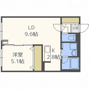 クオリア西野【3階】の間取り