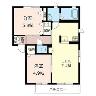 ウエスト塩田【2階】の間取り