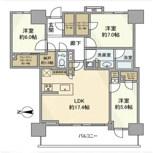 幕張ベイパークスカイグランドタワー【47階】の間取り