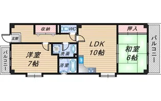 キャロル柴原【2階】の間取り