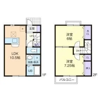 ROTE ROSA A【1階】の間取り