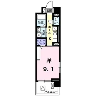 アヴァンセ・フルール【6階】の間取り