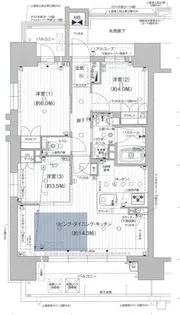 プレサンス ロジェ 名駅南【14階】の間取り