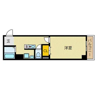 ブルーノ長堀【4階】の間取り