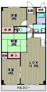 アルシモンテ滝谷【6階】の間取り
