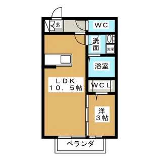 BLANCHE KONOMIYA【1階】の間取り