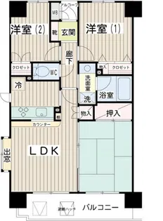 コスモ川崎アーバンフォルム【5階】の間取り