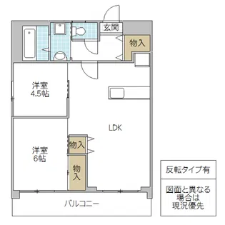 リエス水戸大町【6階】の間取り