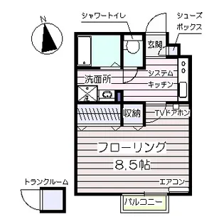 福島県郡山市田村町徳定字八斗蒔田【アパート】の間取り