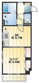 アクアフレア代々木八幡【1階】の間取り