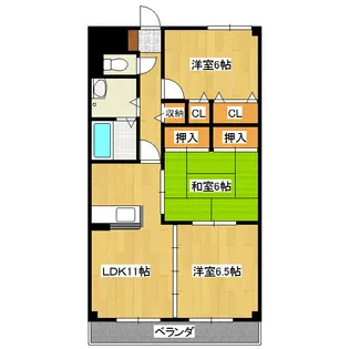 ポピュレール【1階】の間取り