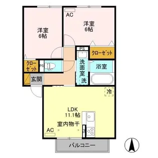 セゾンドルミエール【2階】の間取り