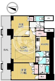グランフロント大阪オーナーズタワー【8階】の間取り
