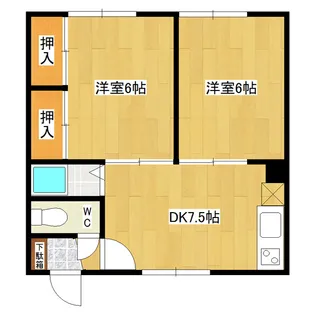 フラワーハイツ【2階】の間取り