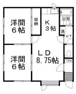 ハイツ七五三【1階】の間取り
