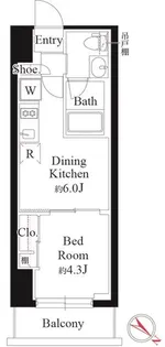 東京都中央区築地6【マンション】の間取り