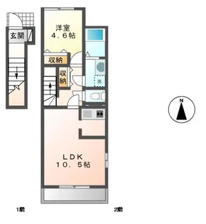 ボヌール【2階】の間取り