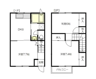 ミルトニア【1階】の間取り