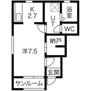 岩手県北上市本通り4【アパート】の間取り