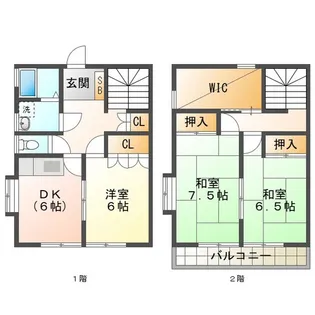 メゾンエトワール【2階】の間取り