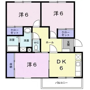 ヴィレッジトミタA【2階】の間取り