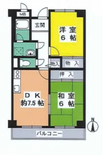 ラヴェール東洋【1階】の間取り