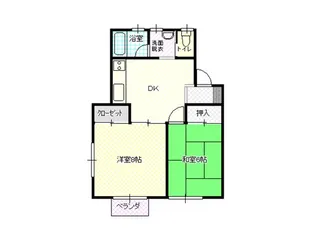 松村ハイツ【1階】の間取り