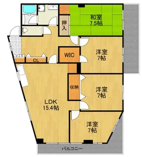 リバーセンタービル【5階】の間取り