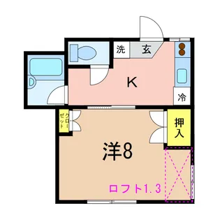 コーポピープルII【1階】の間取り