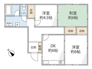 程島コーポ【1階】の間取り