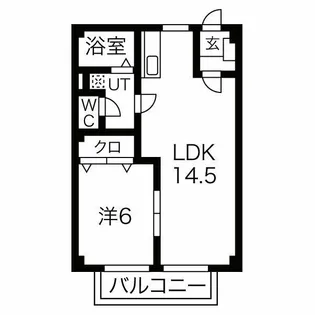 リバティヒルズ B【1階】の間取り