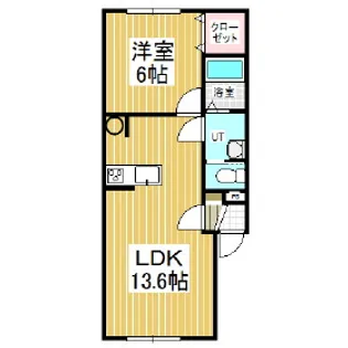 Mハイツ高砂15【1階】の間取り