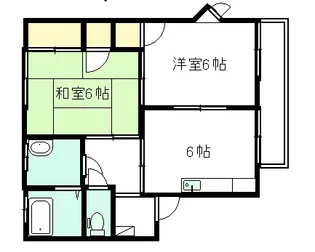 リズミー牧野B【2階】の間取り