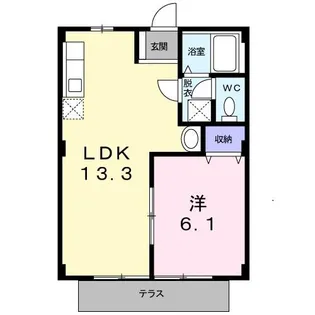 六田アパートHAMADA【1階】の間取り