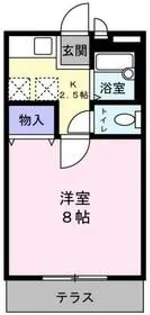 コーポウインズA【1階】の間取り