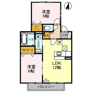 エターナヴィレッジ B【1階】の間取り