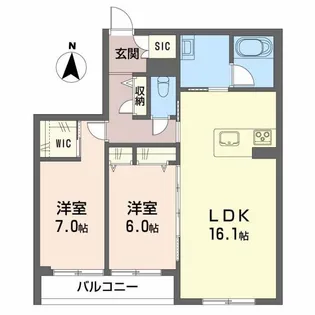 カルムメゾン【2階】の間取り