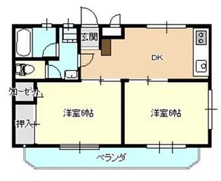 パークハイツ【2階】の間取り