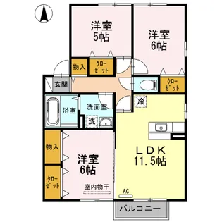 広島県尾道市高須町【アパート】の間取り
