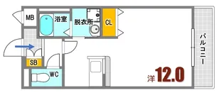ルピナスクレストSAKA【2階】の間取り