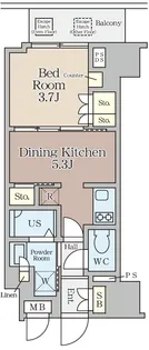 クレストコート堂島【5階】の間取り