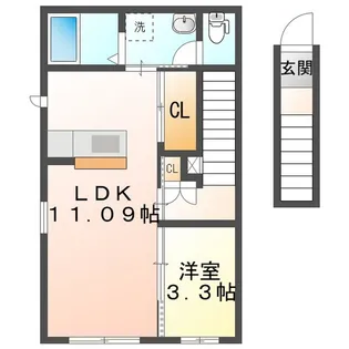 RAMBLE A棟【2階】の間取り