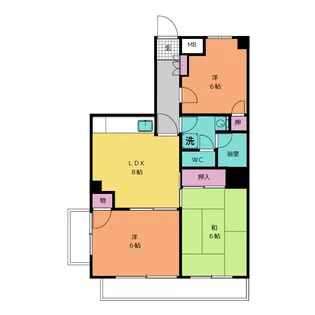 キャトルセゾン田内【4階】の間取り