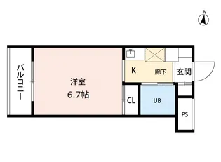サニークレスト武蔵中原【4階】の間取り