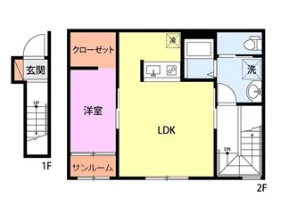 コンフォートS東本町【2階】の間取り